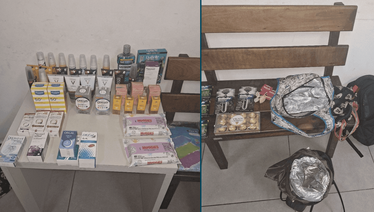 As vítimas compareceram à delegacia e reconheceram os produtos
