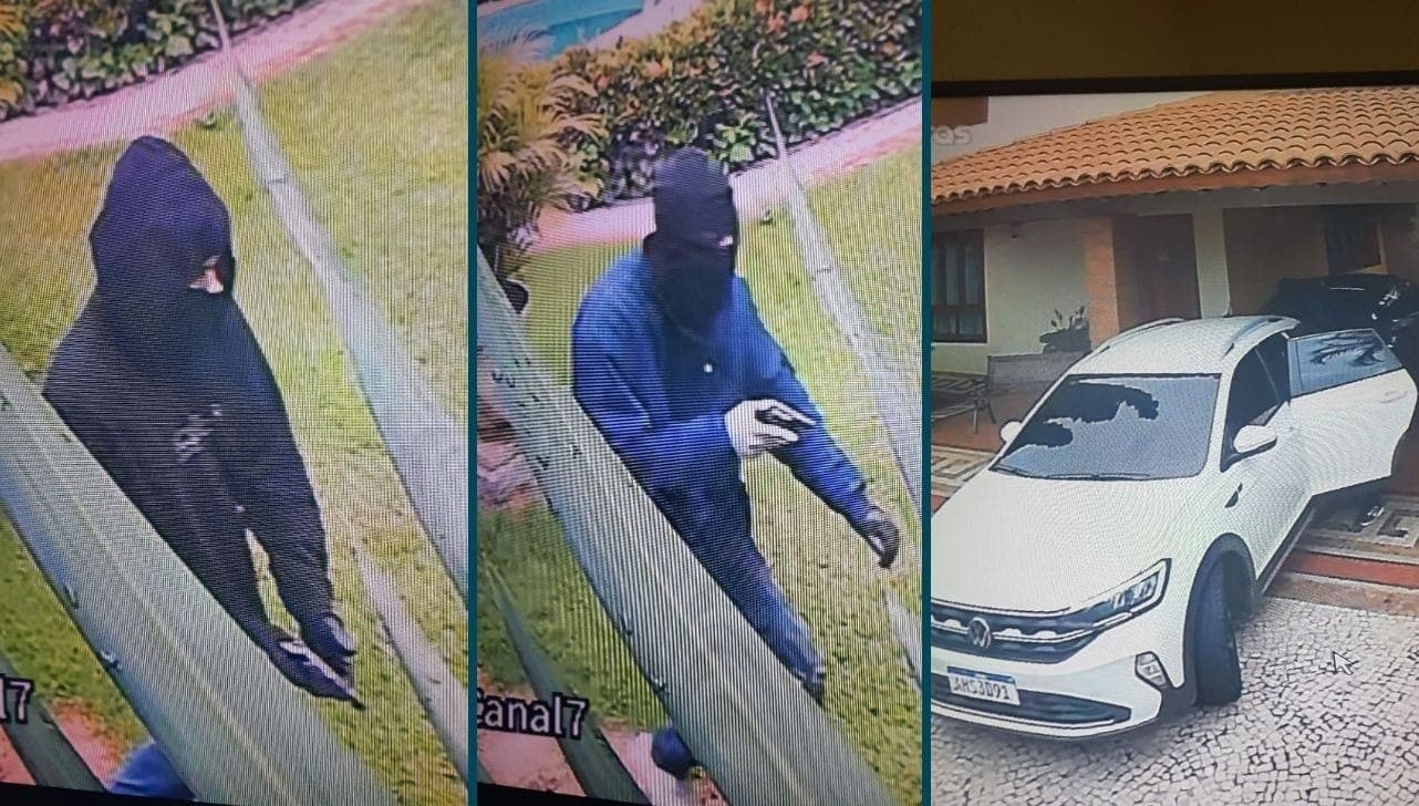Criminosos pularam o muro do imóvel e aguardaram o melhor momento para render as vítimas