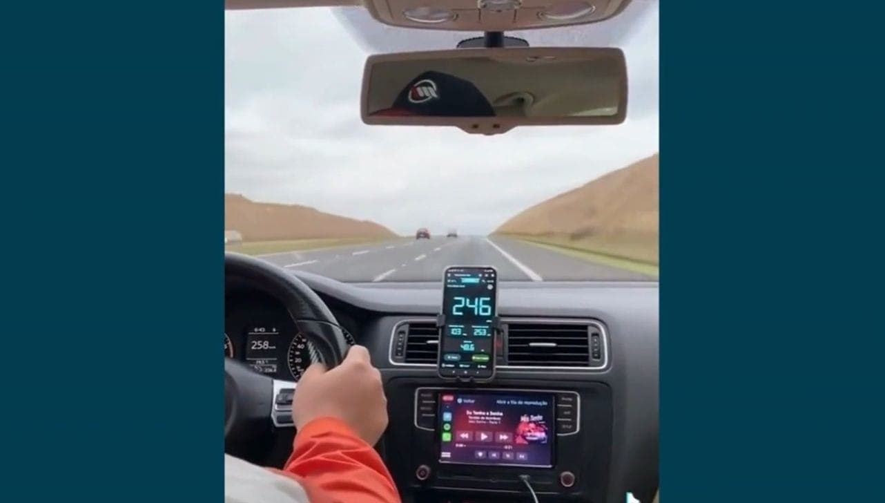 Influenciador dirigia acima do limite de velocidade em rodovias