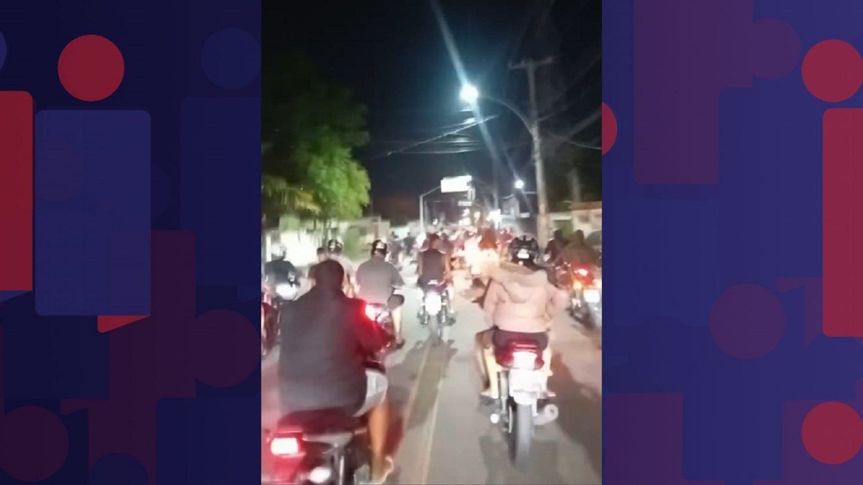 Vídeo postado nas redes sociais mostra rolezinho de madrugada