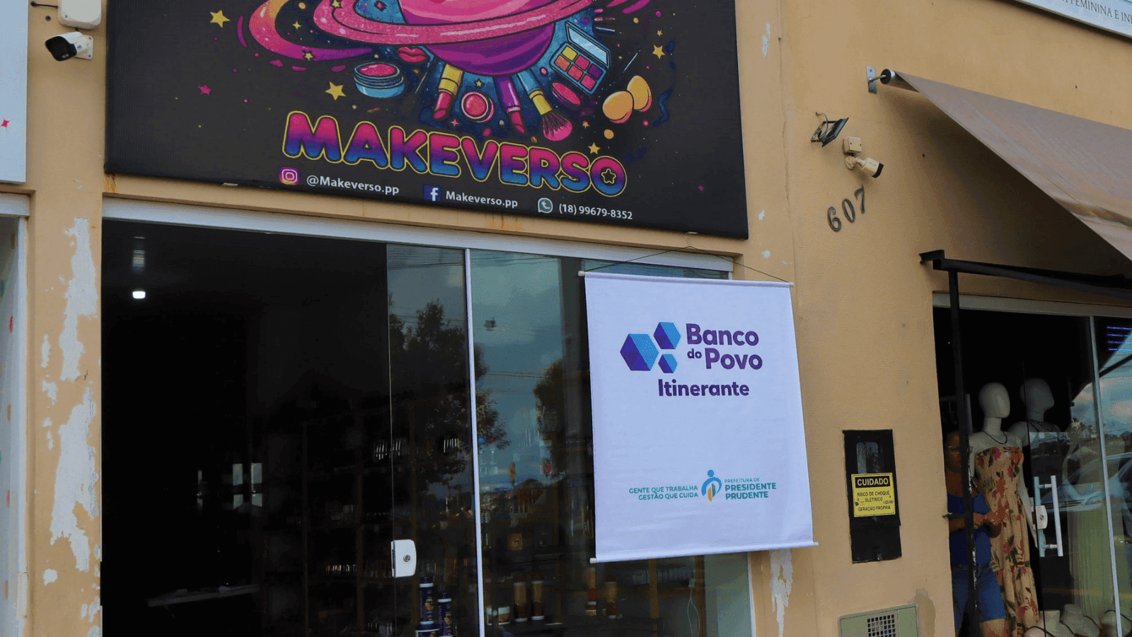 A equipe utilizou o espaço cedido por um empreendimento