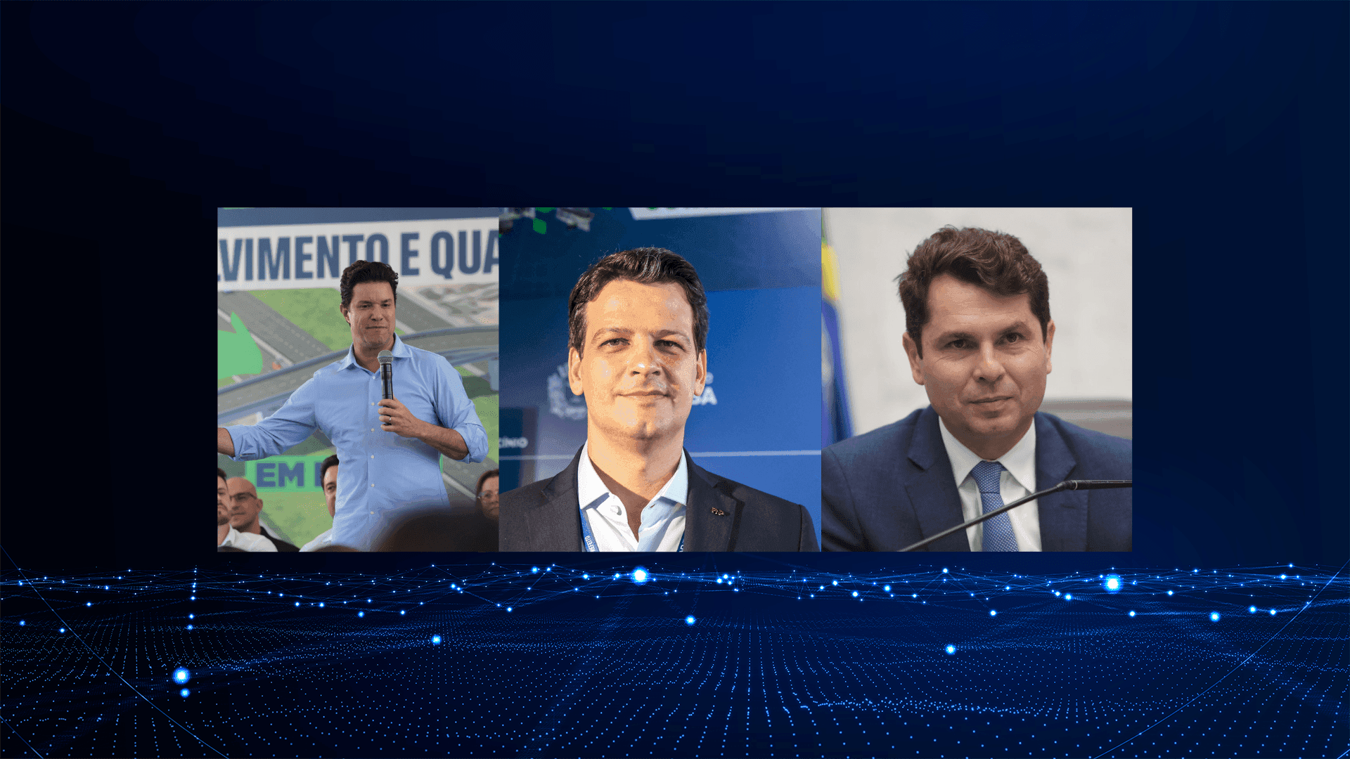 Guto Silva, Eduardo Pimentel e Alexandre Curi no jogo interno do PSD no Paraná