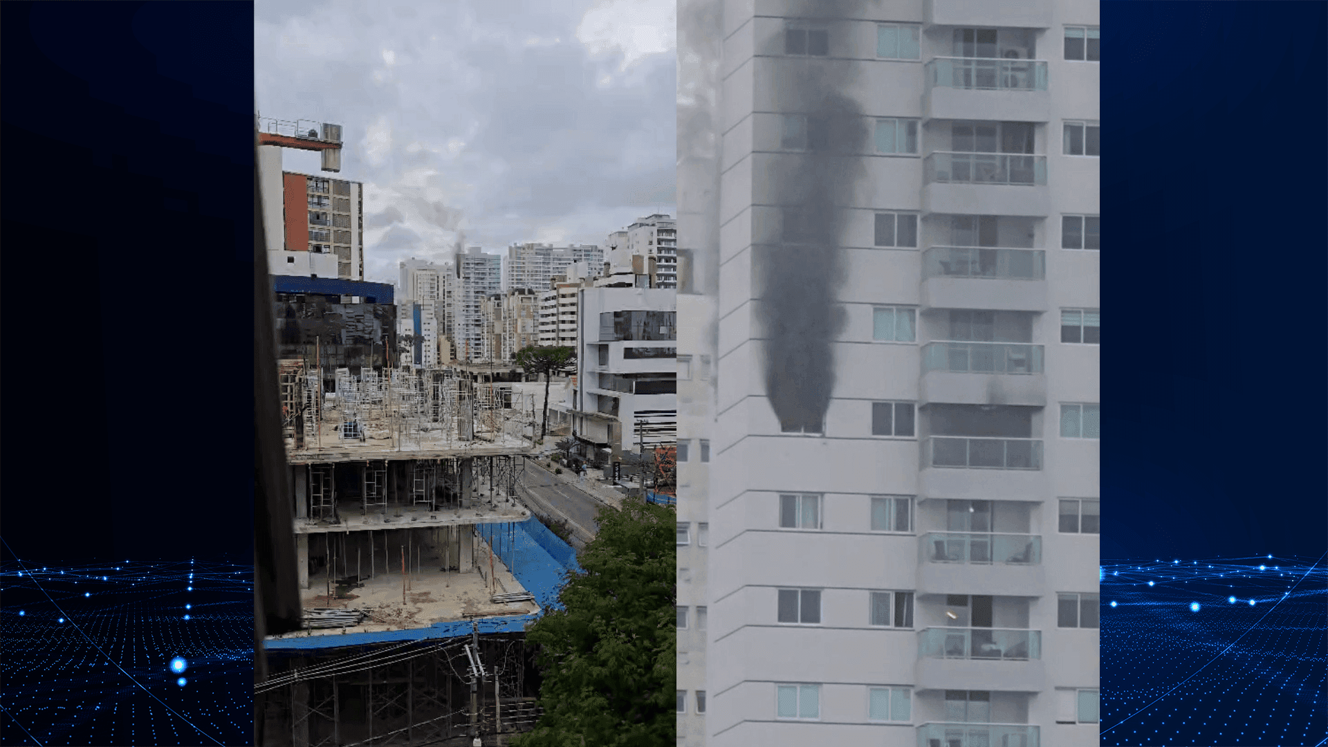 Incêndio deixa trânsito parado no Centro de Curitiba