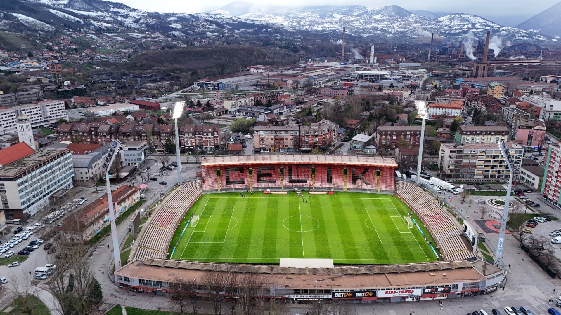 Estádio Bilino Polje, em Zenica, recebe Bósnia x Itália