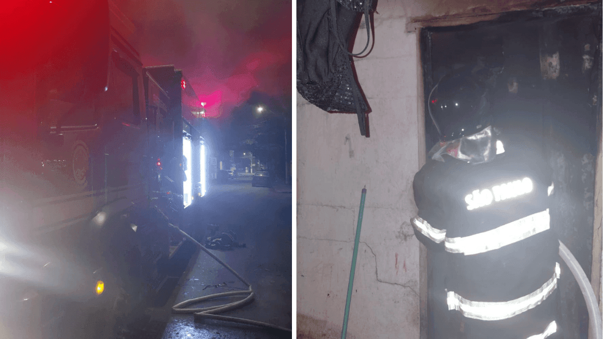 Incêndio destrói kitnet durante a madrugada em Caraguatatuba