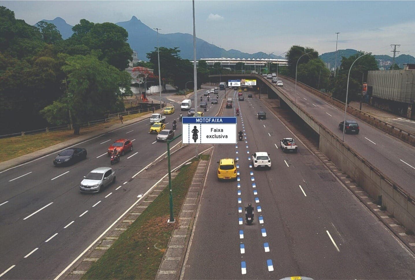 Prefeitura do Rio anuncia criação de 70 km de motofaixas com investimento de R$ 8 milhões