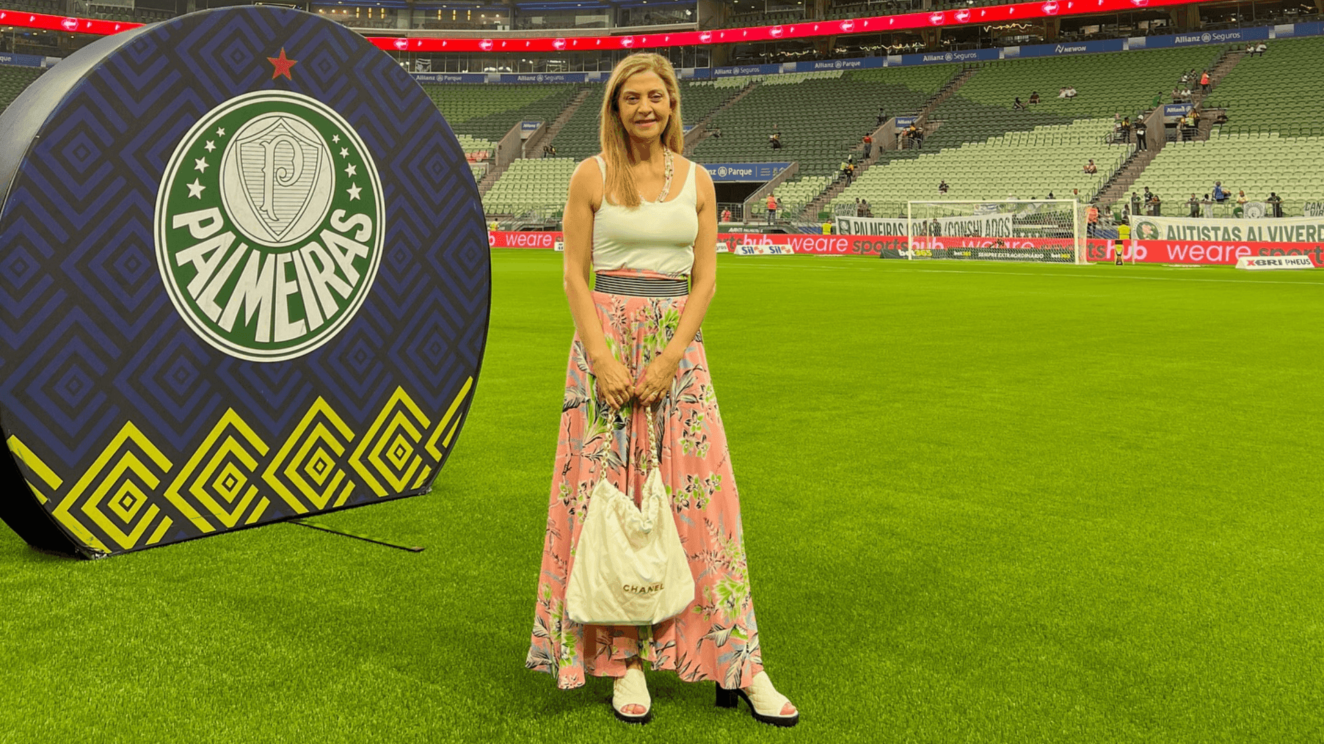 Leila Pereira participou a reunião das ligas na CBF
