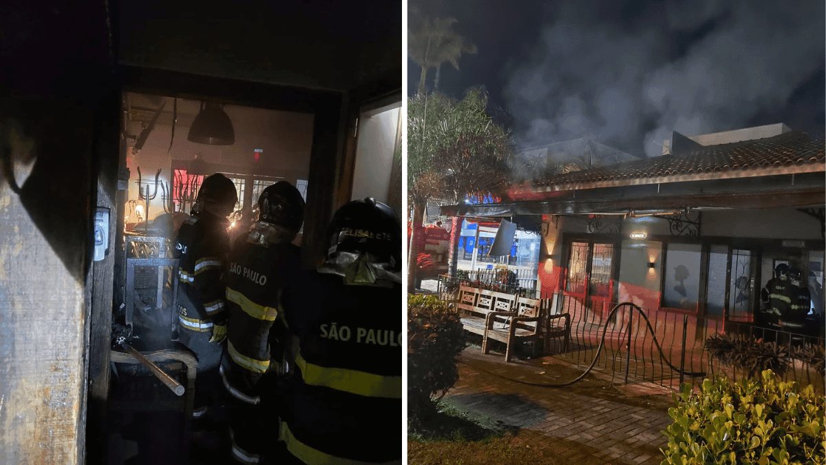 Incêndio atinge restaurante em Ubatuba após suspeita de tentativa de furto