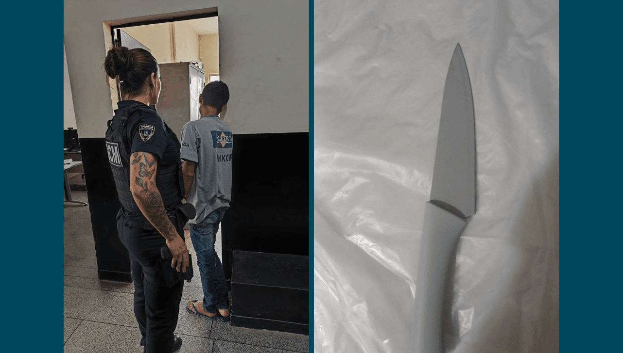 Suspeito foi detido ainda no local e levado à delegacia da cidade