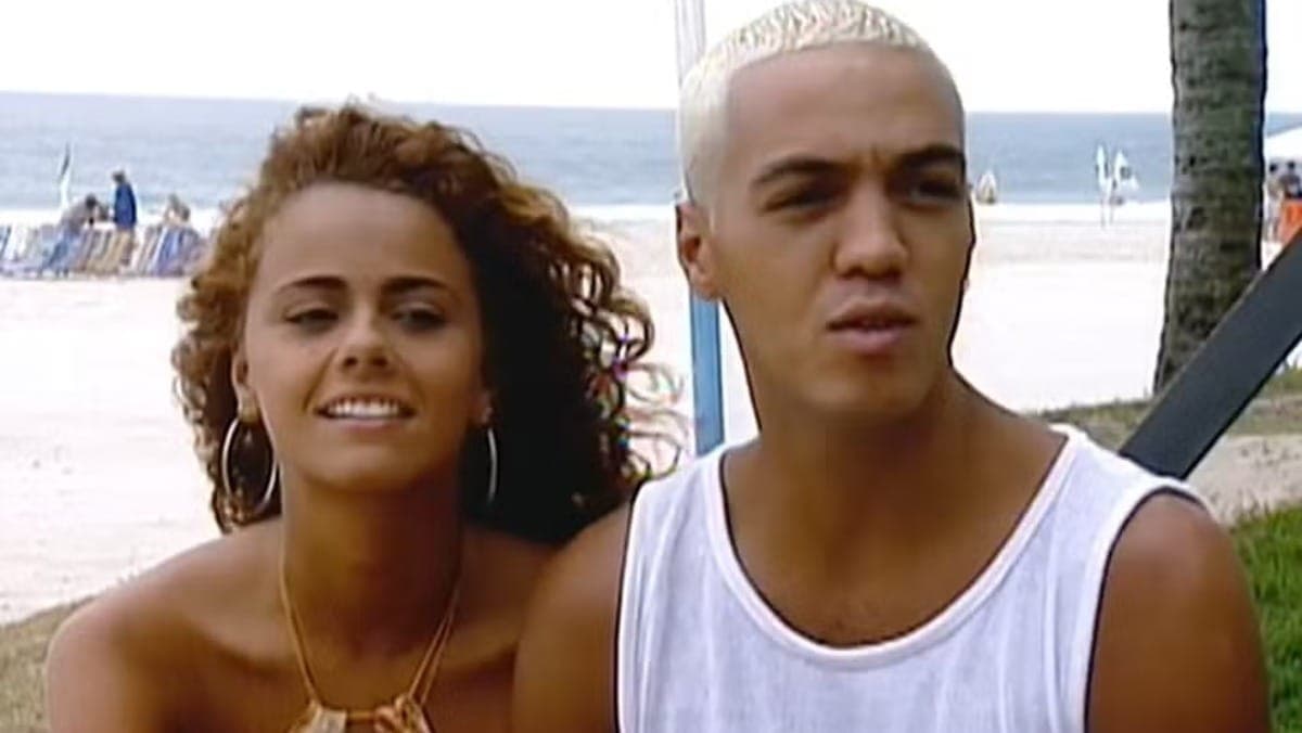Viviane Araújo e Belo no início do namoro