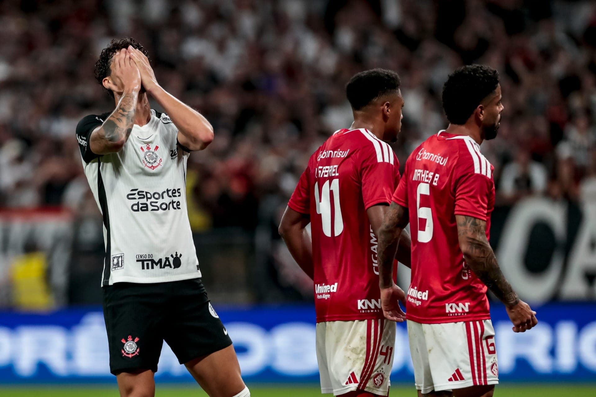 Corinthians não venceu contra o Internacional e está a uma posição da zona de rebaixamento
