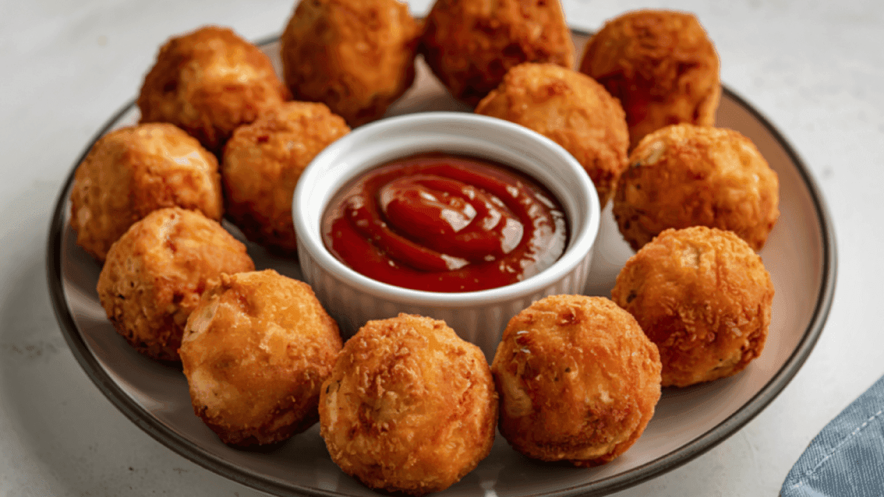 Bolinha de queijo assada