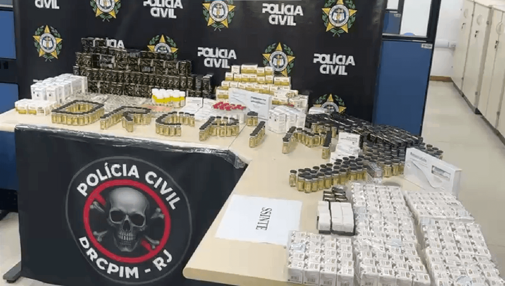 Carga apreendida pela Polícia Civil estava vindo do Paraguai
