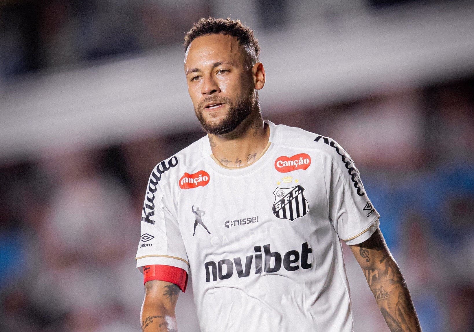 Neymar durante vitória do Santos sobre o Atlético Mineiro