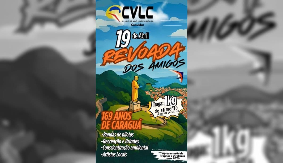 Voo livre celebra 47 anos com evento no aniversário de Caraguatatuba