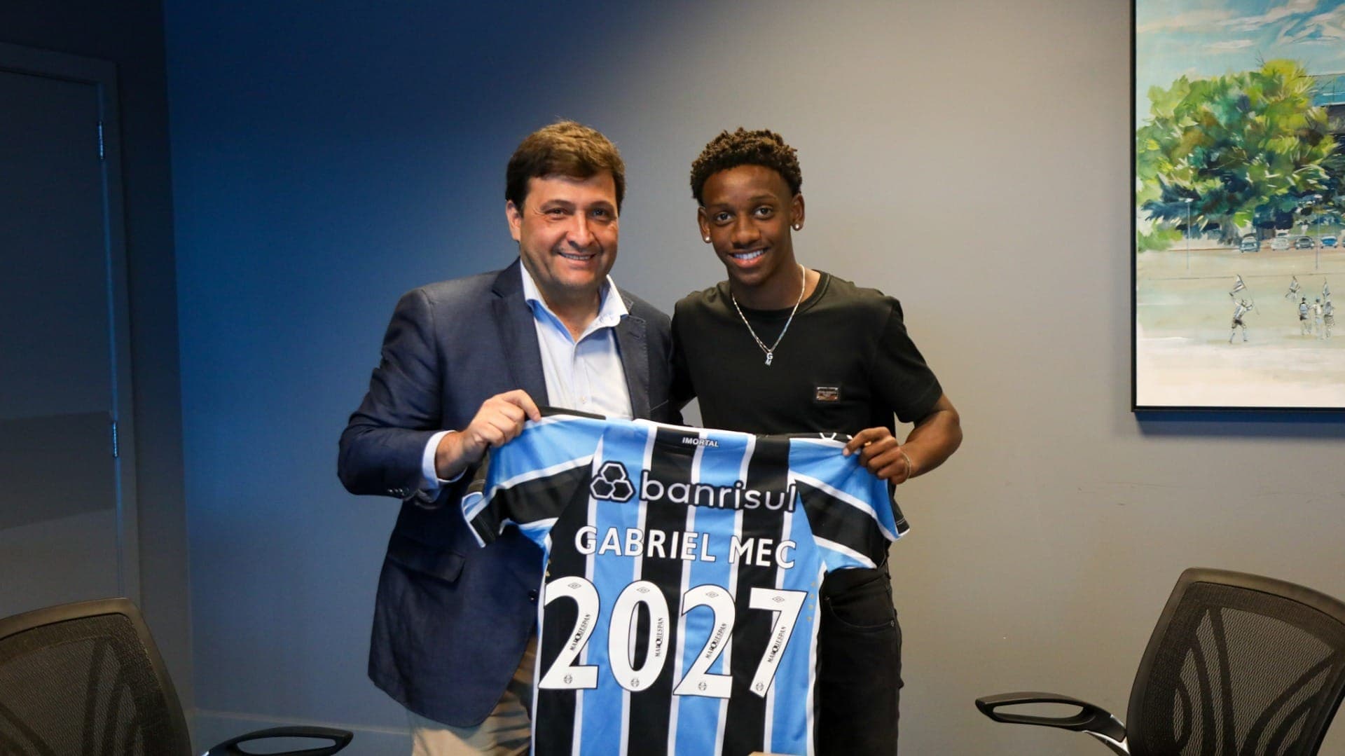 Gabriel Mec tem contrato com o Grêmio até o fim de 2027