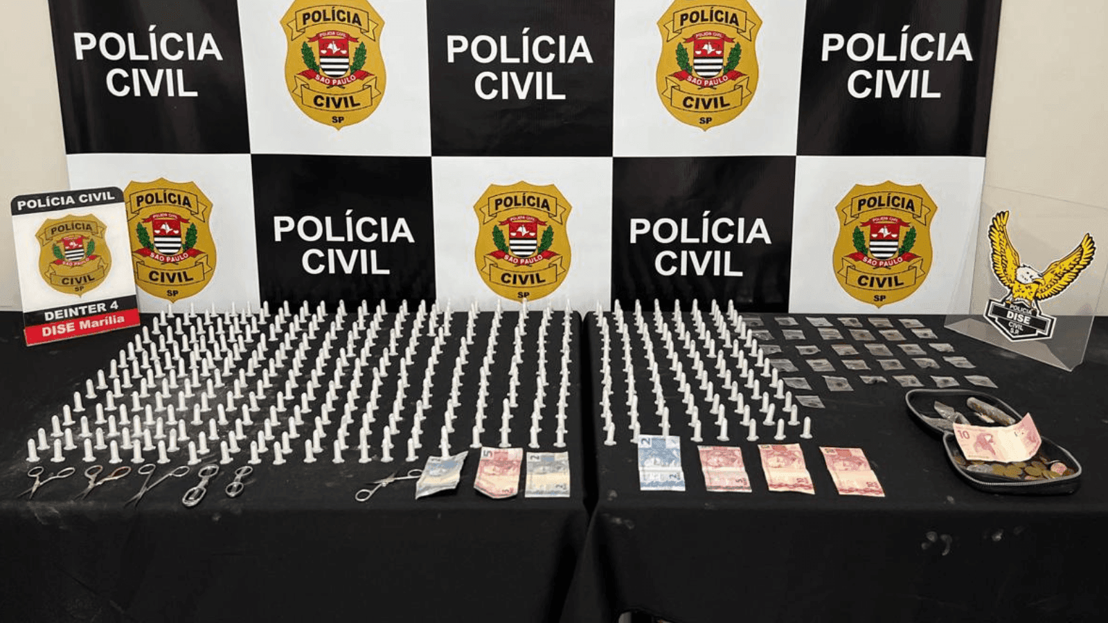 A abordagem e apreensão foram feitas na cidade de Marília