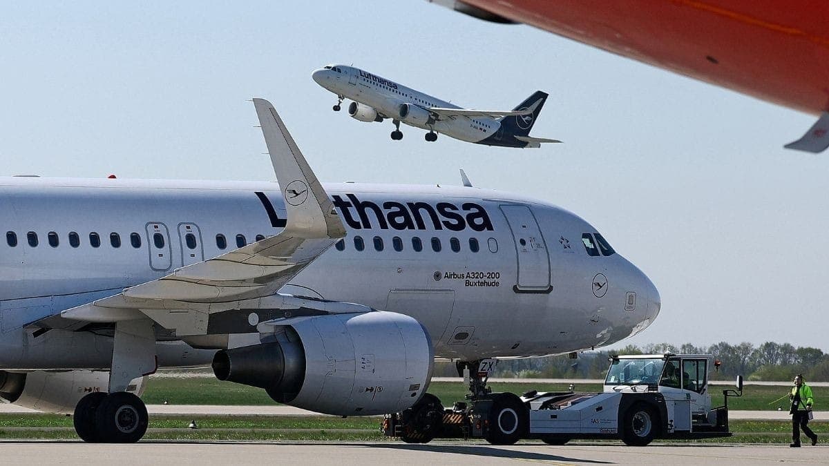 Avião da companhia aérea alemã Lufthansa