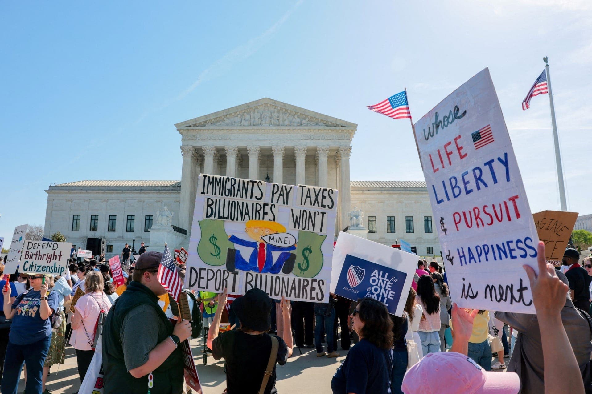Imigrantes - Protesto nos USA contra políticas contra imigração de Trump