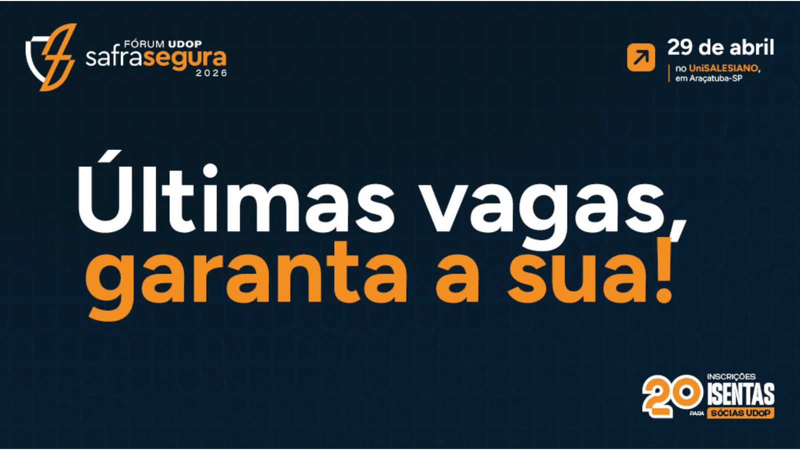 O evento será realizado na cidade na quarta-feira (29)