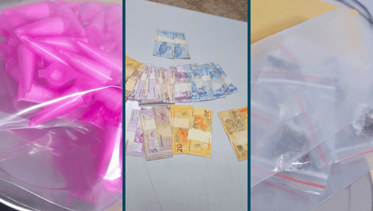 Cocaína, maconha e dinheiro foram apreendidos durante ação policial