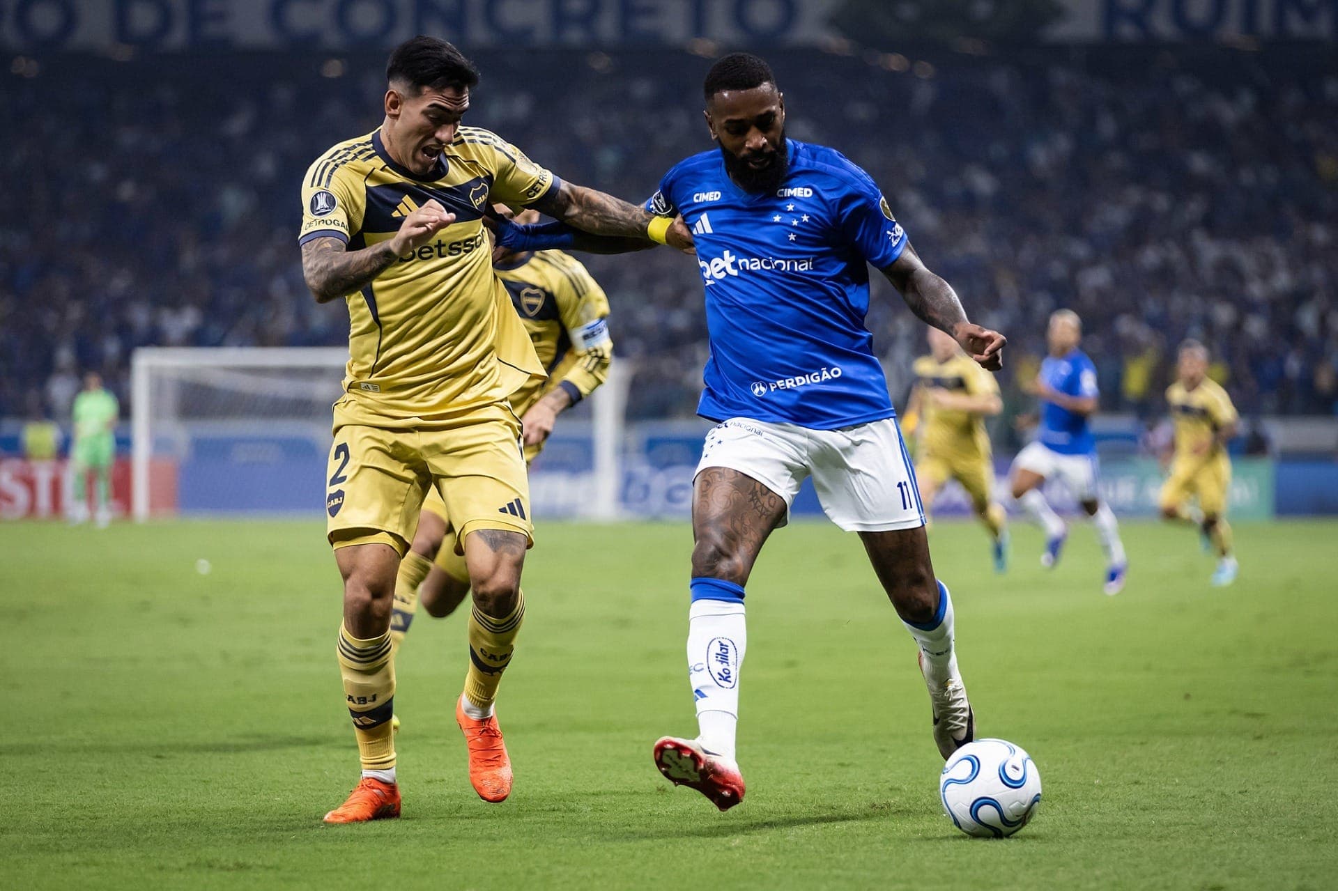 Cruzeiro e Boca Junior, no Mineirão, em jogo válido pela Copa Libertadores