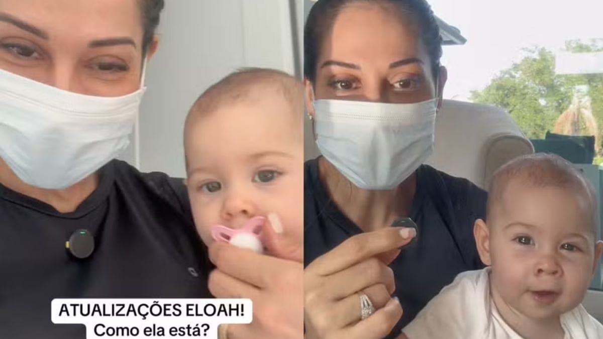 Maíra Cardi com a filha Eloáh
