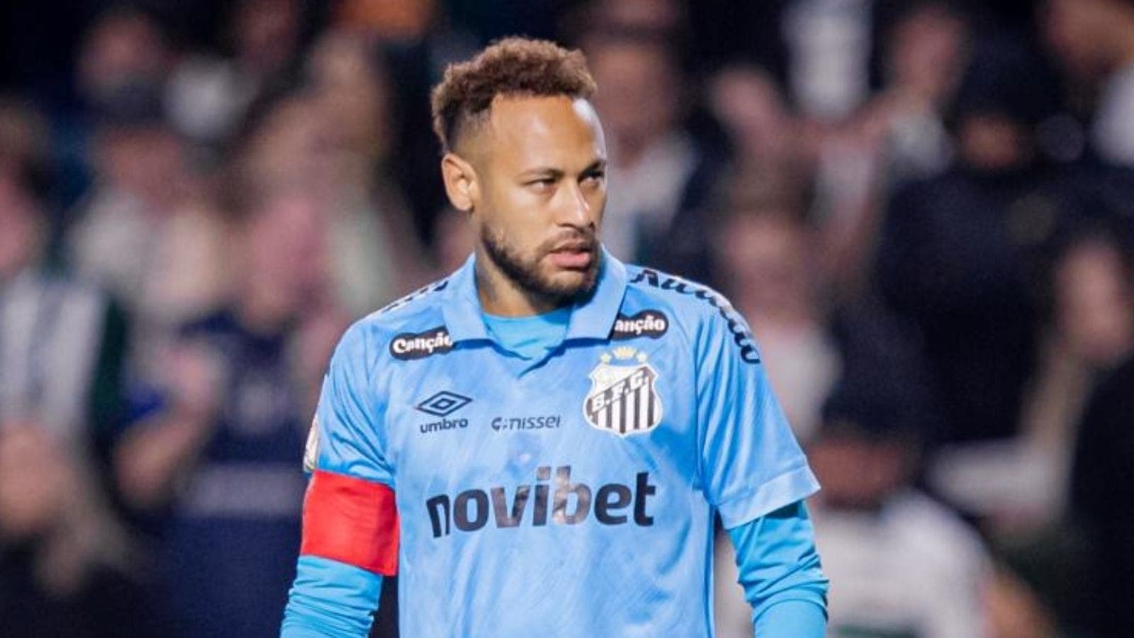 Neymar, na partida entre Santos e Coritiba