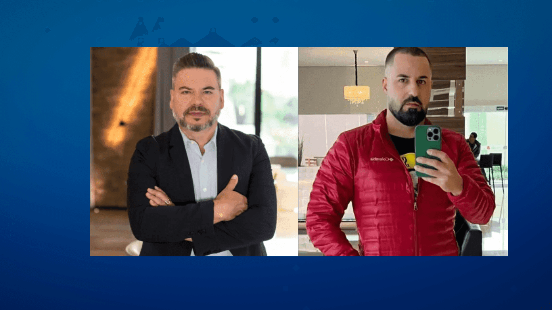 À esquerda, Oséias Gomes, indiciado pela Polícia Civil. À direita, José Claiton Leal Machado, vítima do crime.