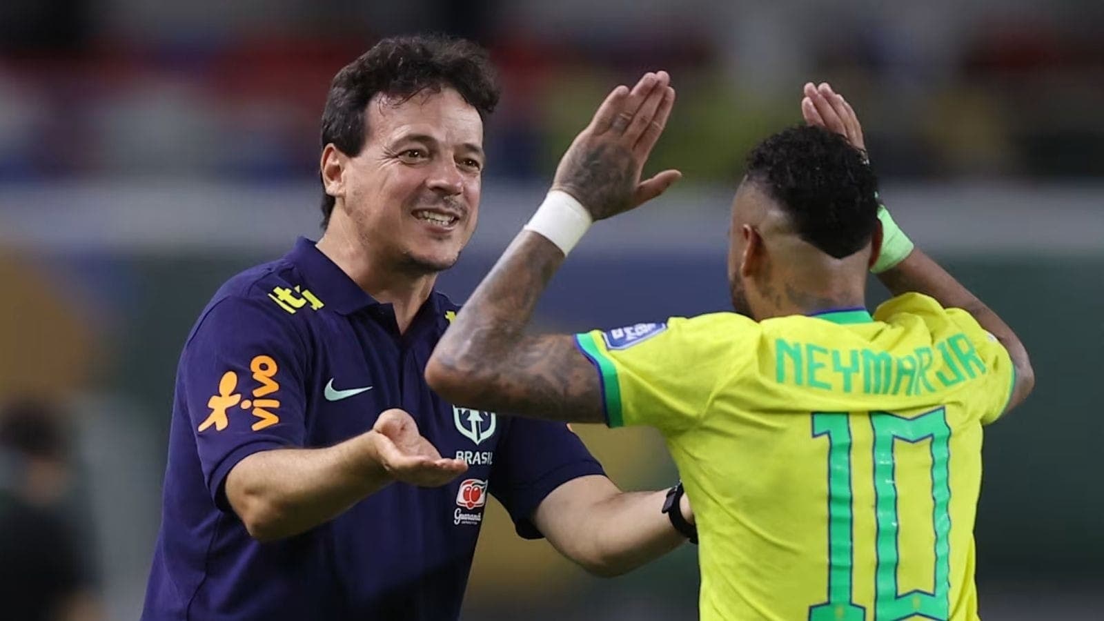 Fernando Diniz e Neymar, pela Seleção Brasileira