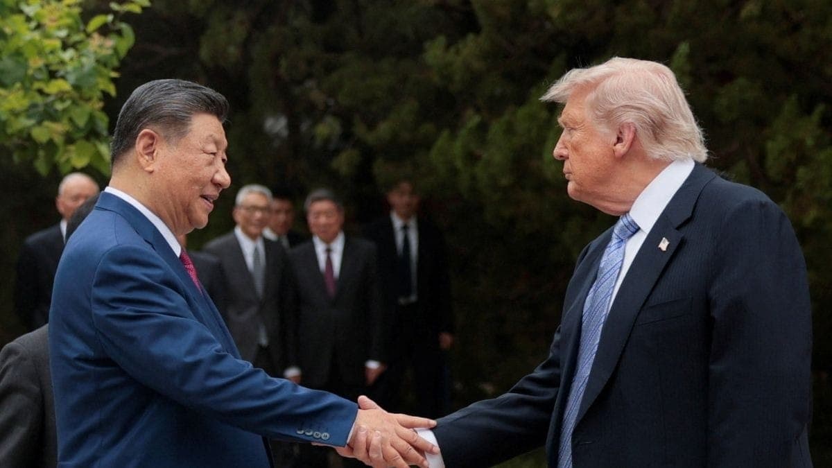 Xi Jinping e Donald Trump em Pequim