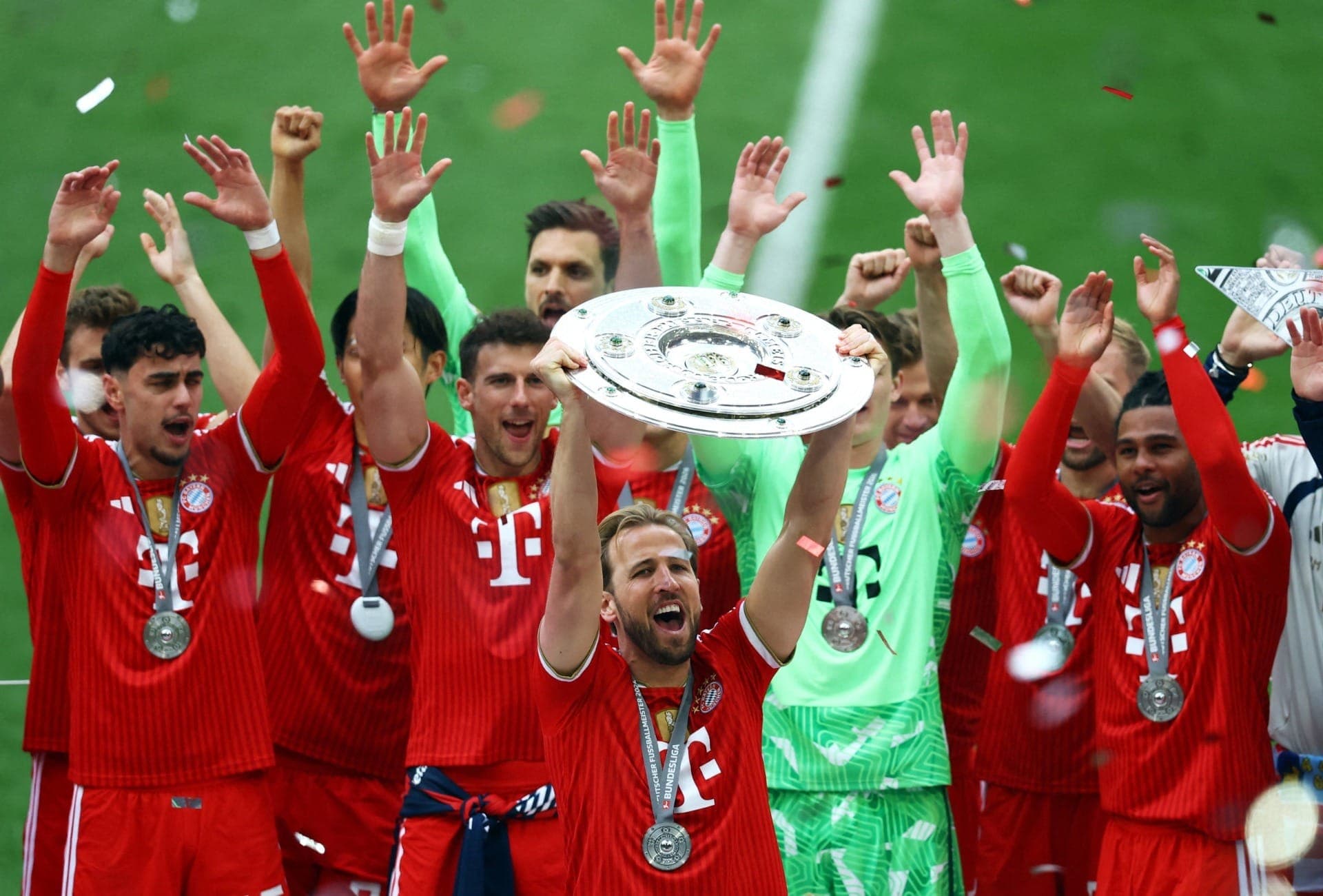 Bayern celebra título da Bundesliga