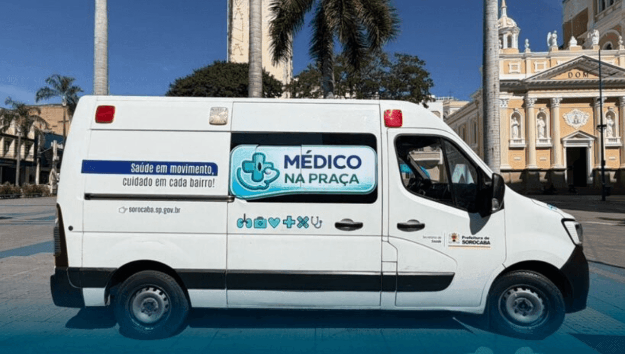 'Médico na Praça' oferece consultas e exames básicos em clínica móvel