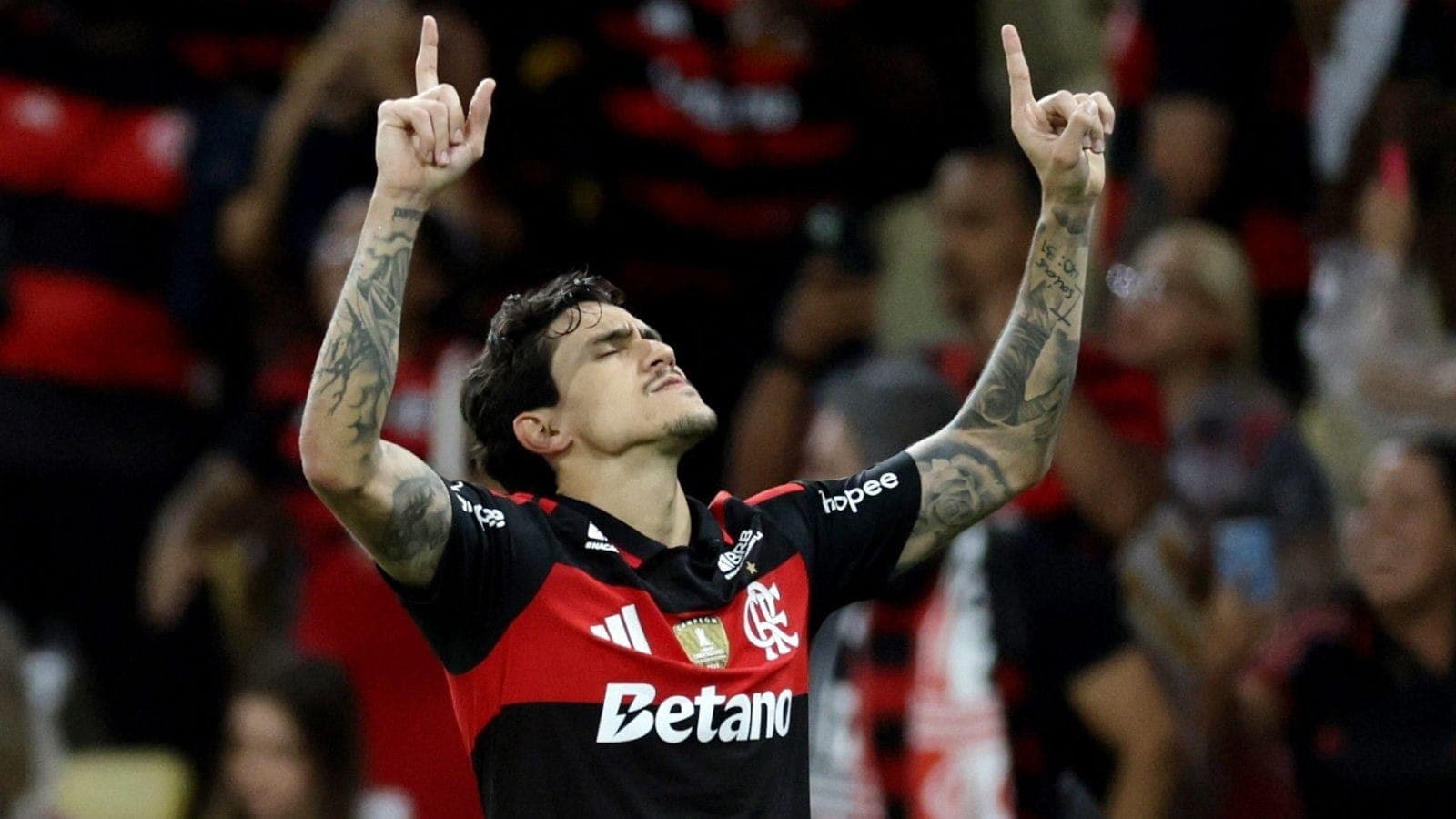 Pedro fez o gol da vitória do Flamengo contra o Estudiantes