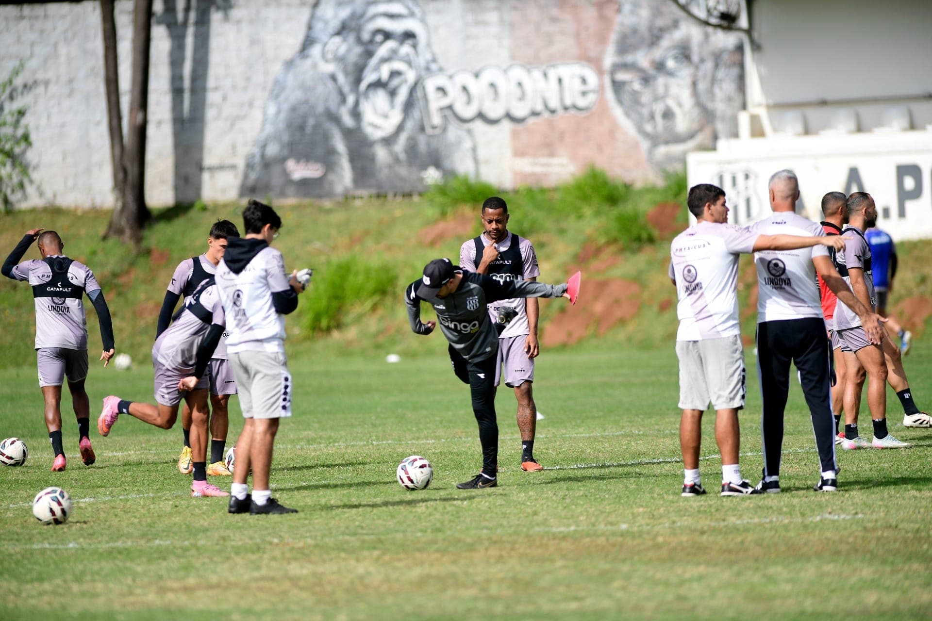 Elenco treinando nesta sexta-feira (22)
