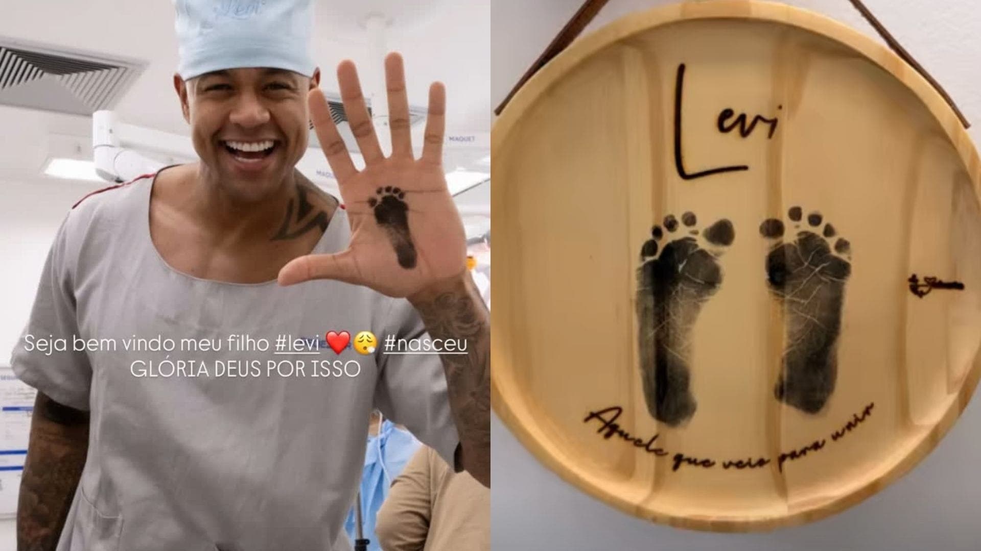 Léo Santana celebrou chegada de Levi