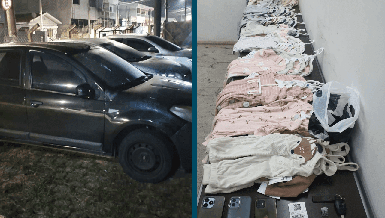 As roupas furtadas foram devolvidas ao estabelecimento
