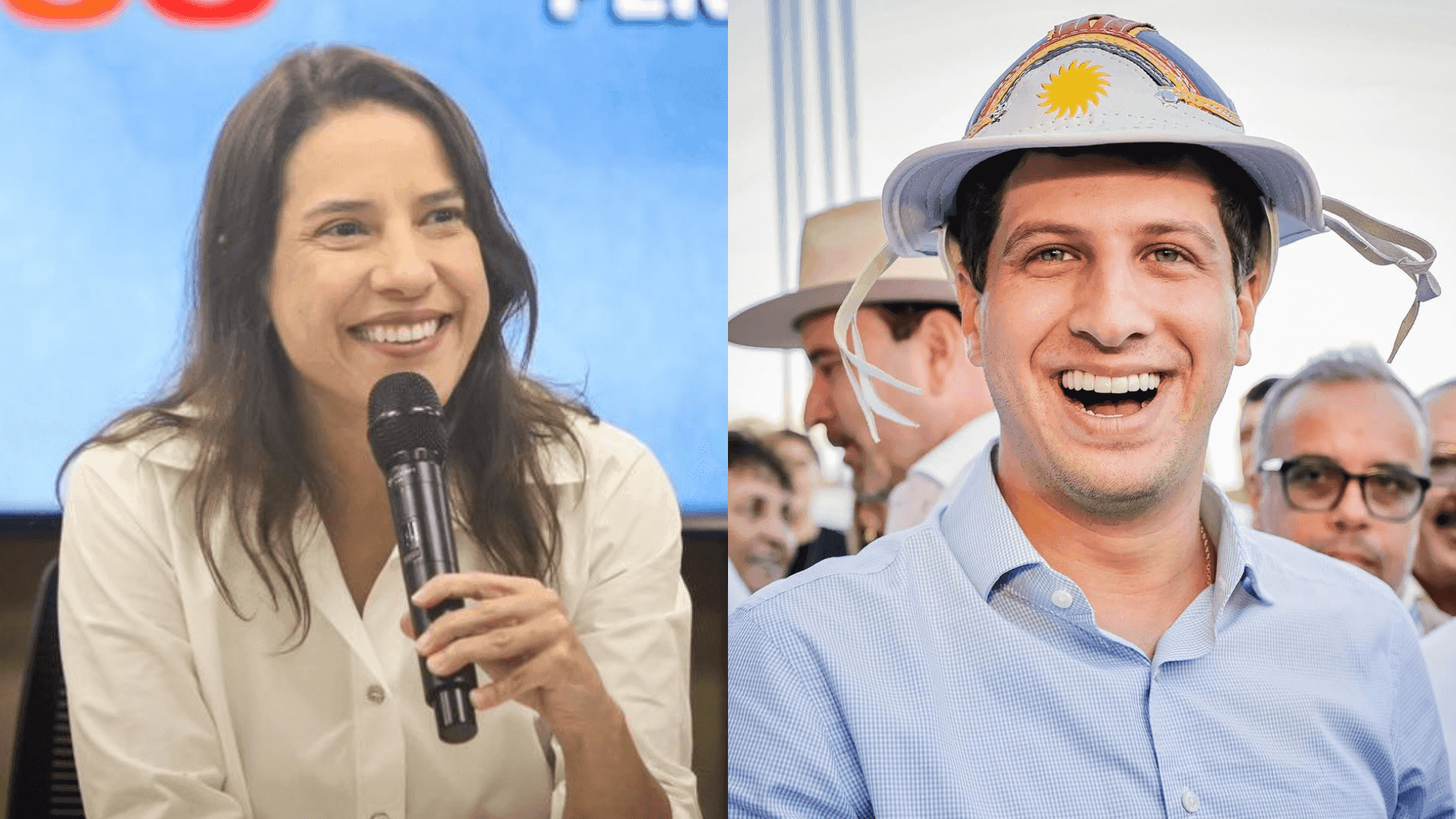 Raquel Lyra e João Campos, pré-candidatos ao governo do Pernambuco