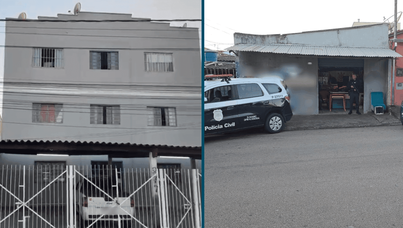 Bar e casa utilizada na exploração