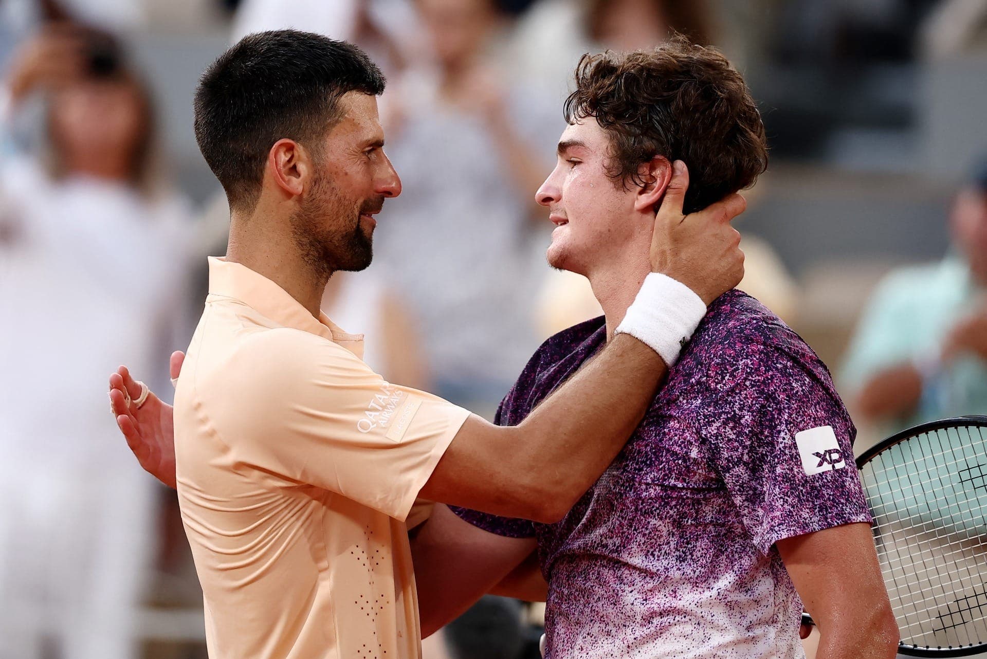 Djokovic conversaram um pouco quando o jogo acabou