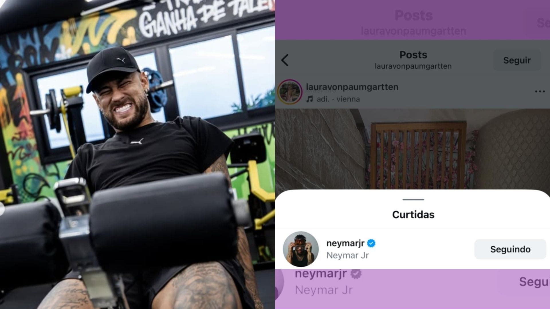 Neymar deixou curtida em loira no Instagram