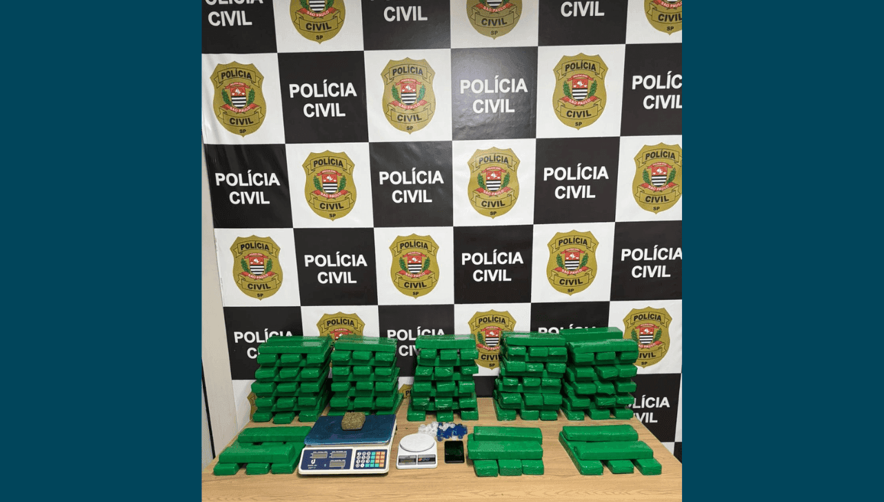 Droga apreendida estava escondida em caixas de papelão atrás de um guarda-roupa