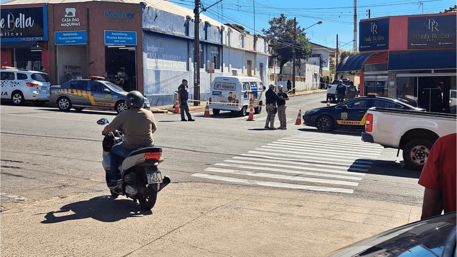 O acidente foi registrado na avenida Dom Pedro II