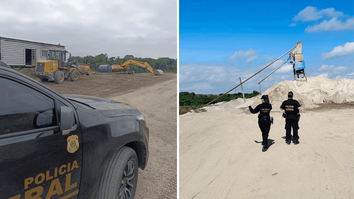 PF mira mineradora suspeita de extrair areia ilegalmente no Vale do Paraíba