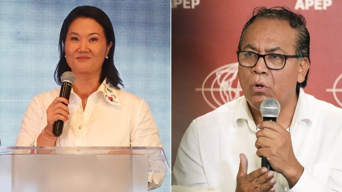 Keiko Fujimori e Roberto Sánchez, candidatos à presidência no Peru