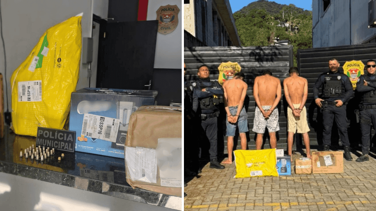 Três suspeitos são presos após roubo a van de entregas em São Sebastião
