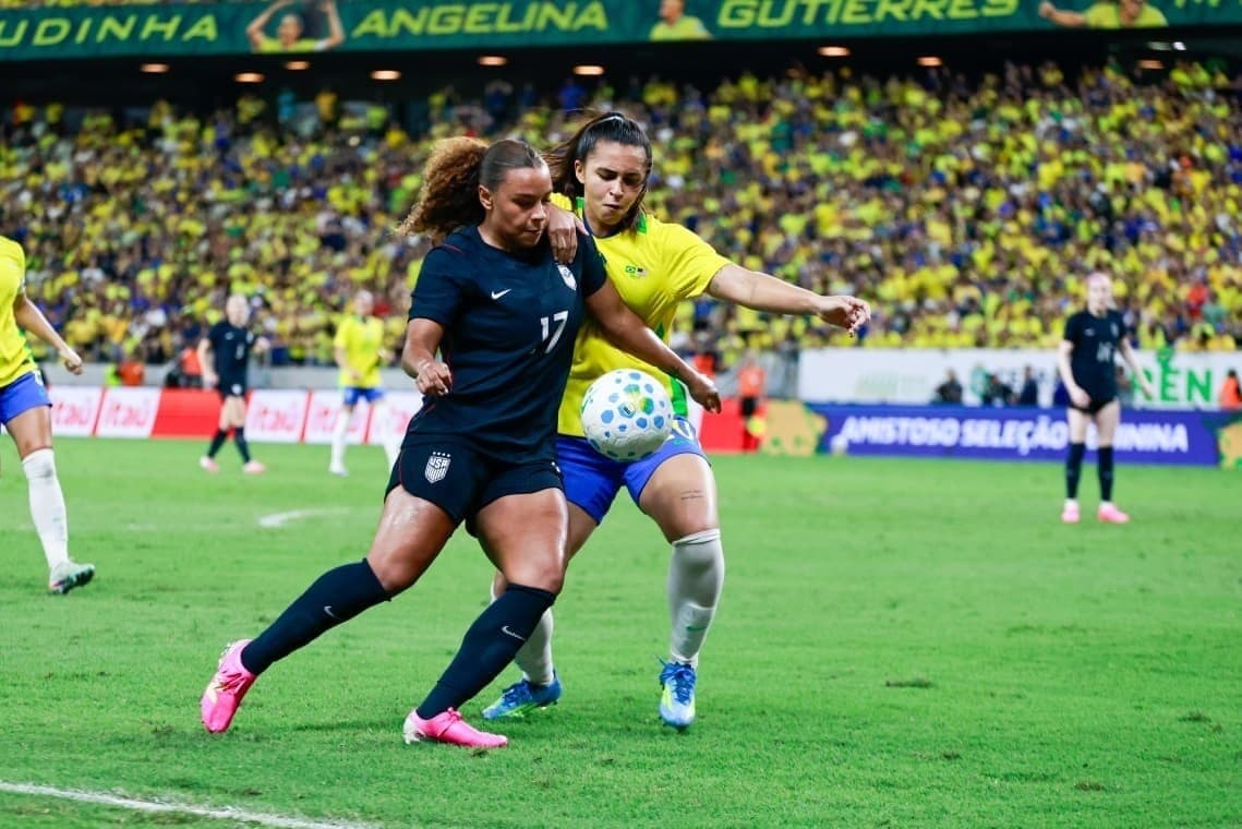 Brasil saiu derrotado do segundo amistoso contra a seleção feminina dos Estados Unidos