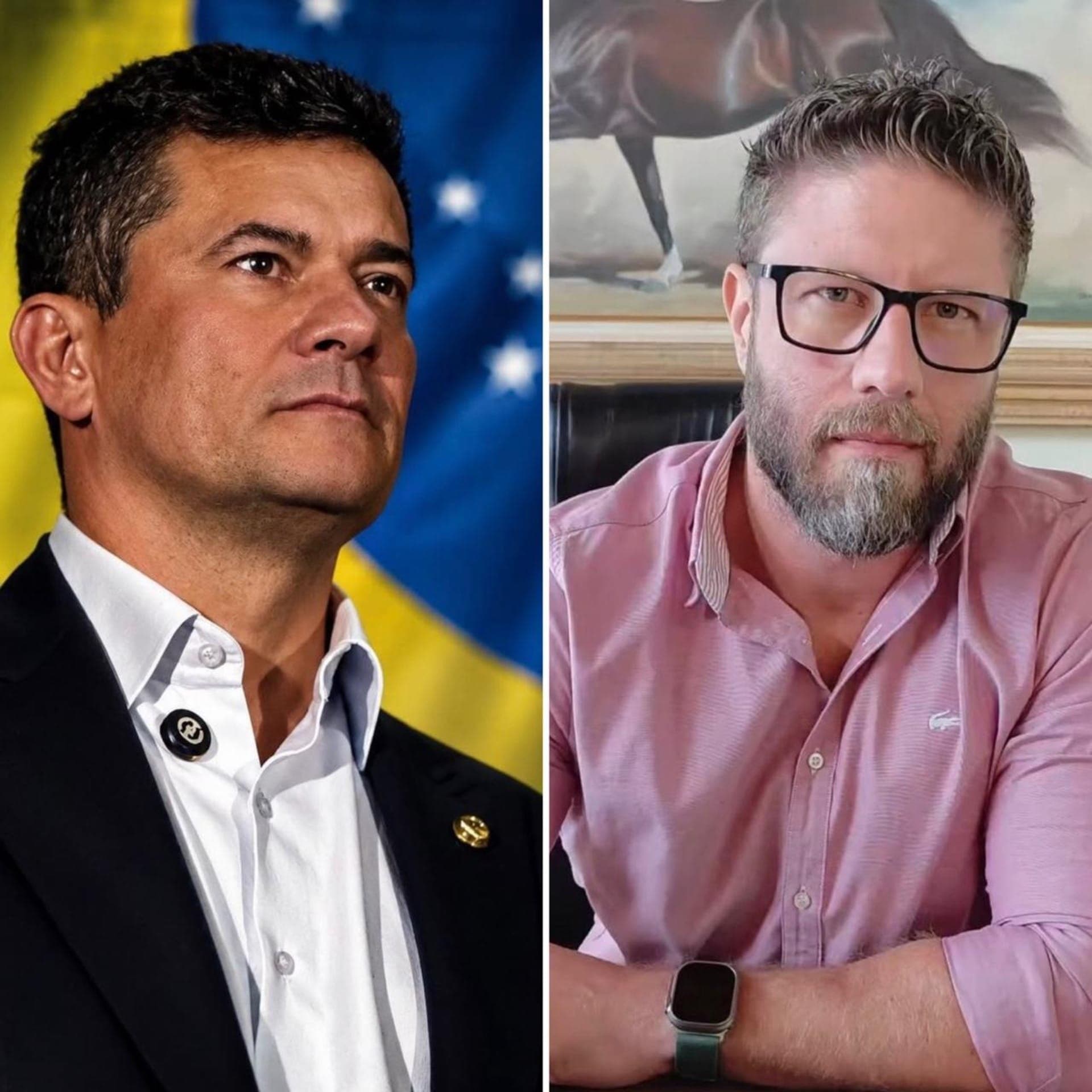 Eleições PR: Sergio Moro (à esq.) e Requião Filho (à dir.)