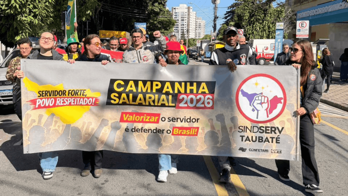 Protesto realizado nesta segunda (08) em Taubaté