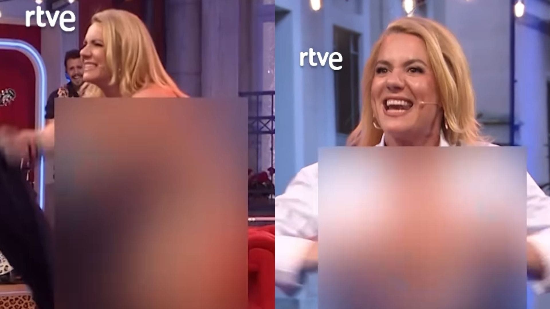 Apresentadora ficou completamente nua